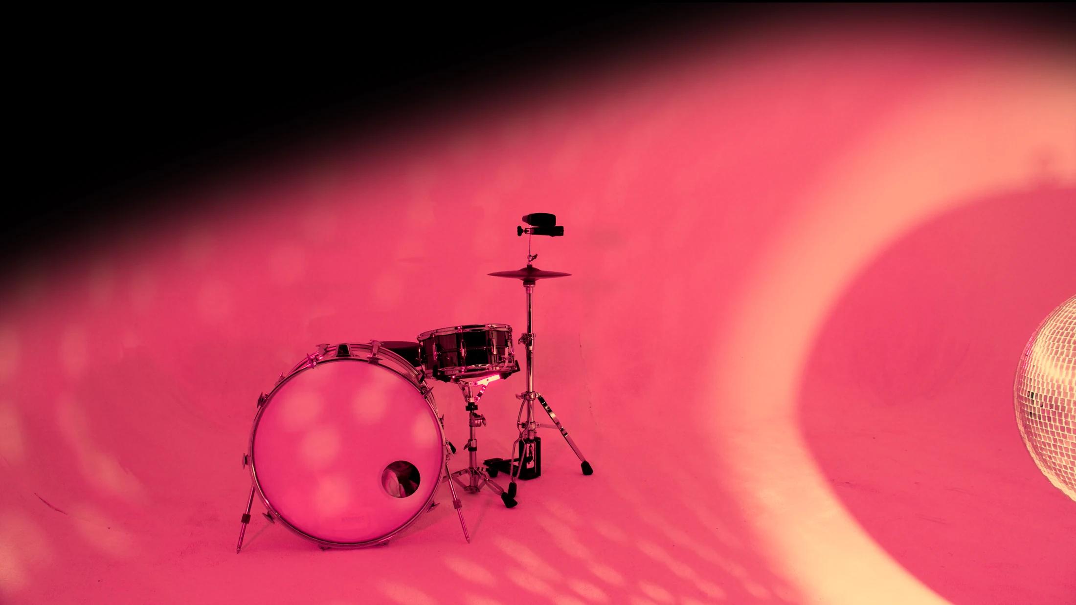 Dead Disco drum session in pink light