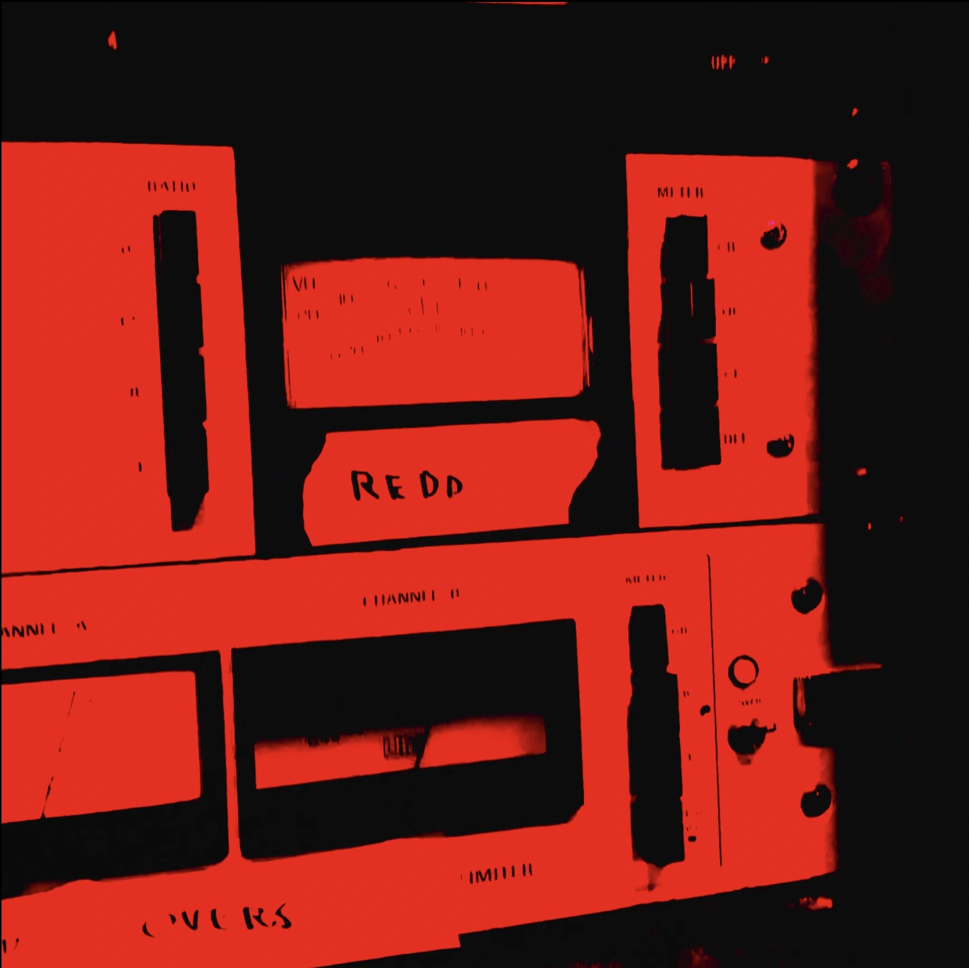 Red-lit REDD mixer and studio meters