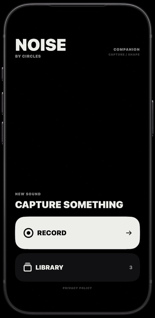 NOISE iPhone app preview