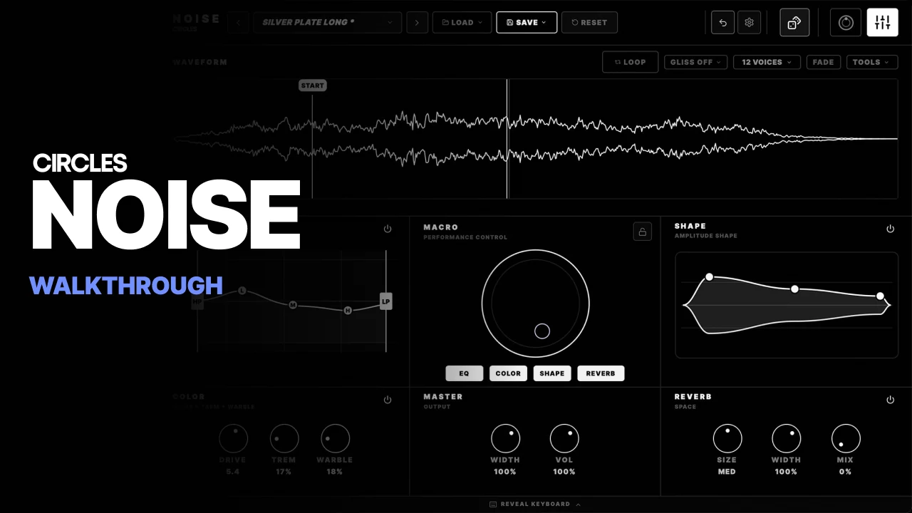 CIRCLES NOISE walkthrough showing the full plugin interface