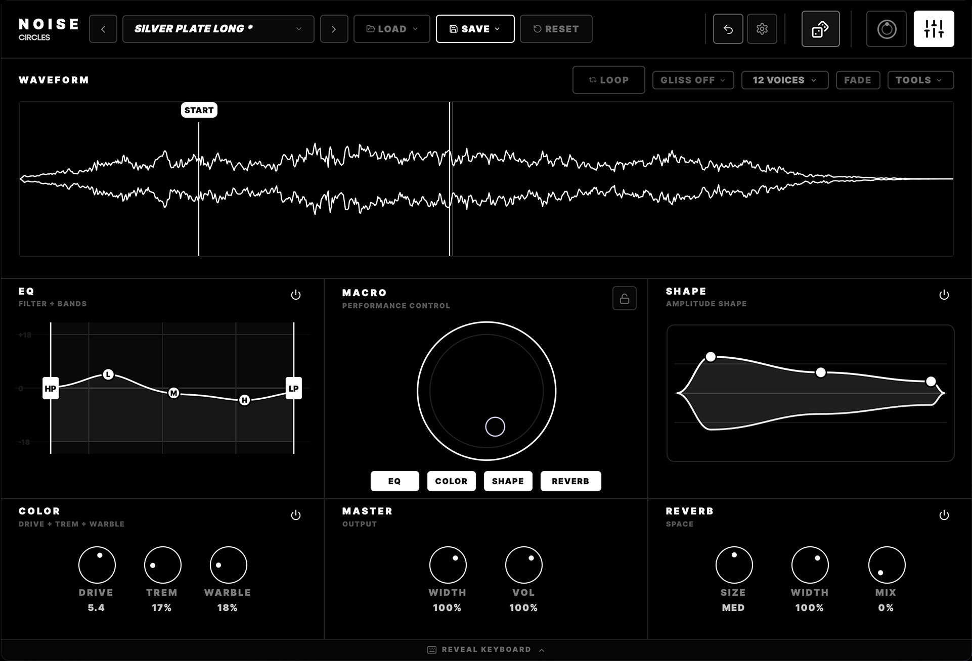 NOISE sample instrument interface